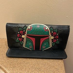 Loungefly Sugar Skull Boba Fett Trifold Wallet.